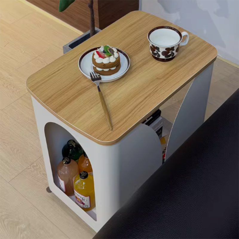 Narrow Rolling End Table 19