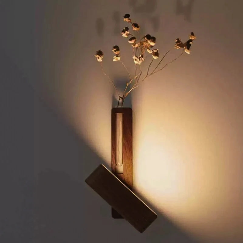 Wooden Vase Wall Light 6