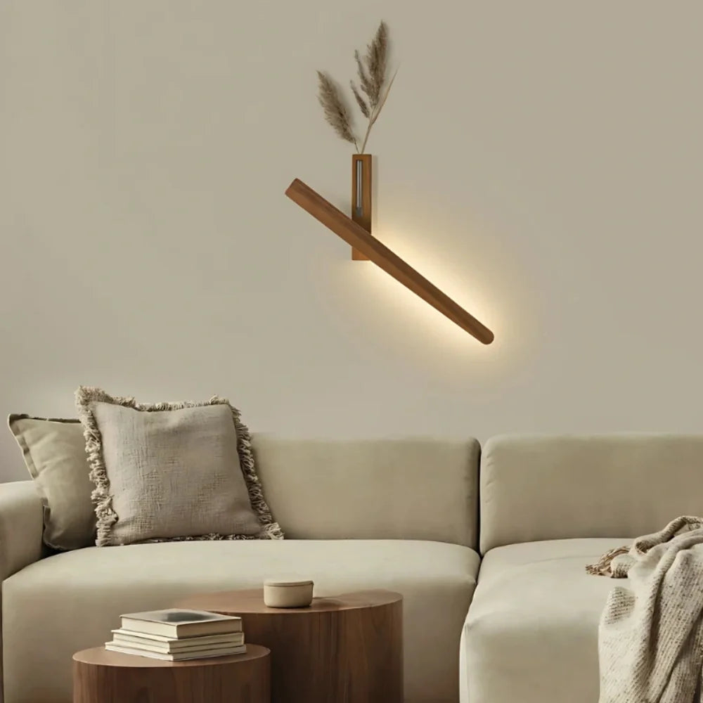 Wooden Vase Wall Light 0