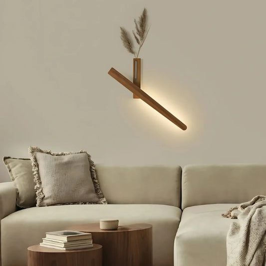 Wooden Vase Wall Light 0