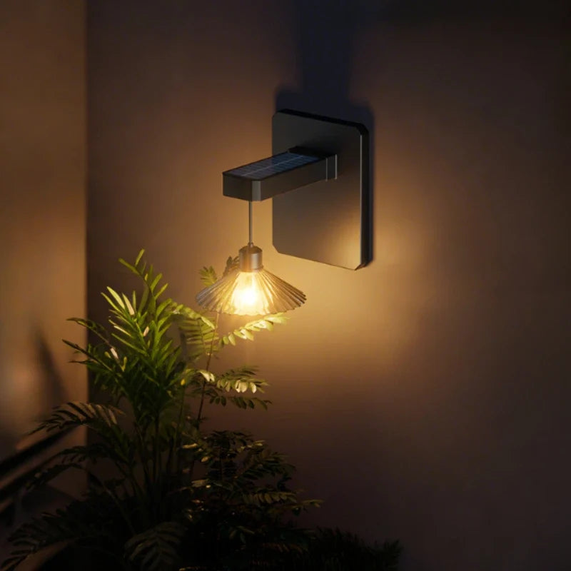 Solar Pleated Wall Lantern 2