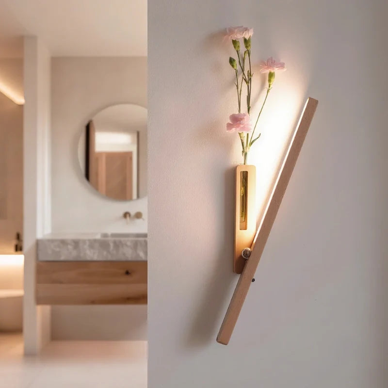 Wooden Vase Wall Light 11