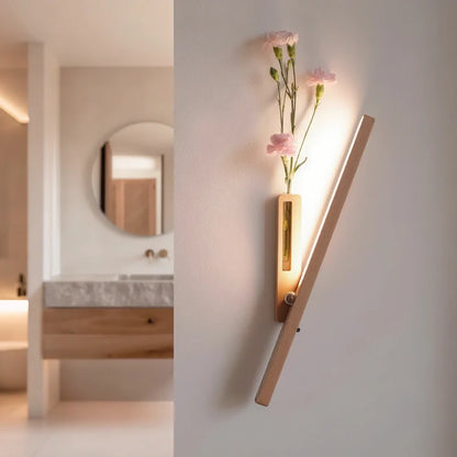 Wooden Vase Wall Light 11