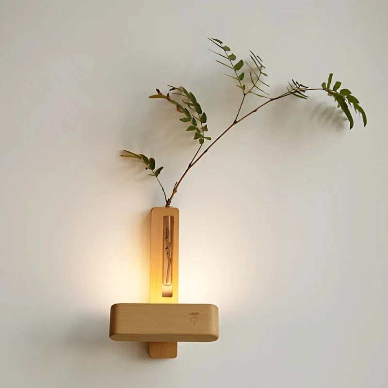 Wooden Vase Wall Light 5