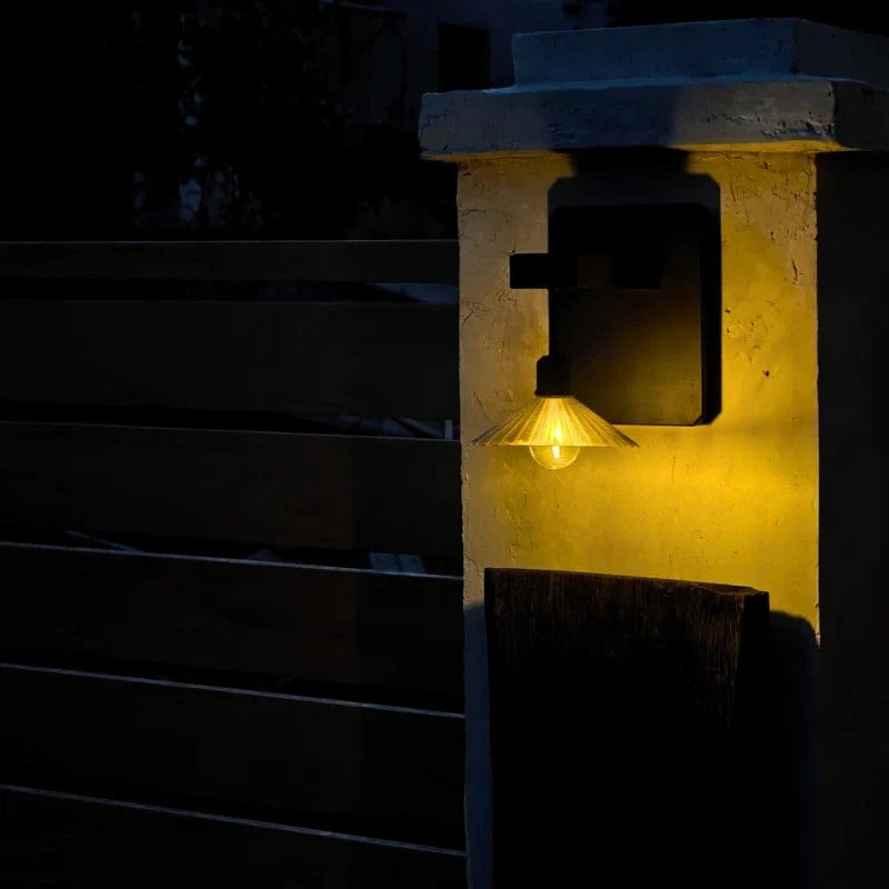 Solar Pleated Wall Lantern 3