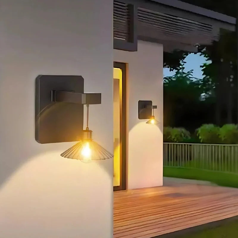 Solar Pleated Wall Lantern 7