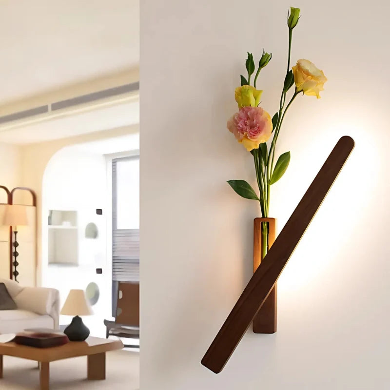 Wooden Vase Wall Light 3