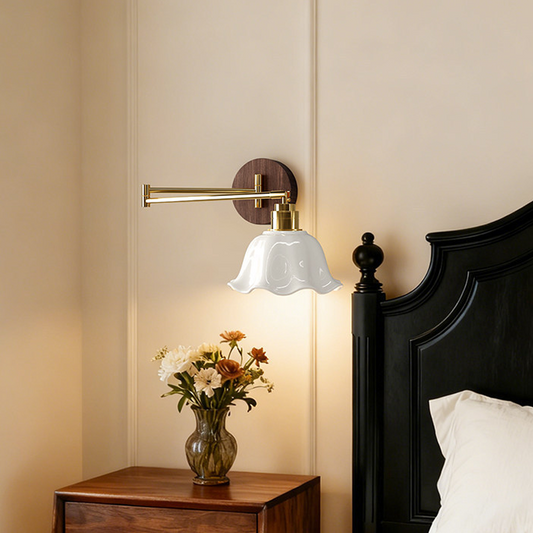 Ceramic Flower Bud Wall Sconce 0