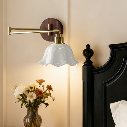 Ceramic Flower Bud Wall Sconce 12