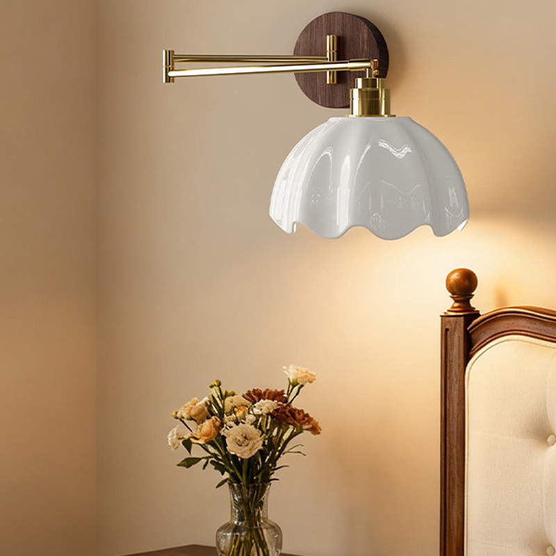 Ceramic Flower Bud Wall Sconce 11