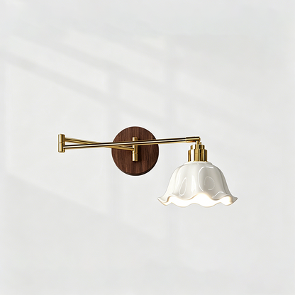 Ceramic Flower Bud Wall Sconce 18