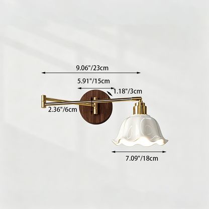 Ceramic Flower Bud Wall Sconce 4
