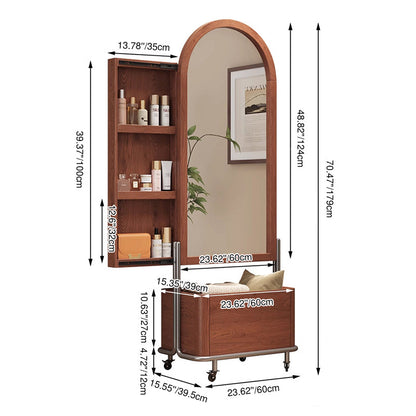 Rolling Arched Mirror Cabinet 3