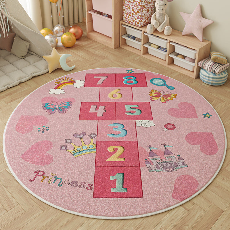 Round Faux Cashmere Rug 14