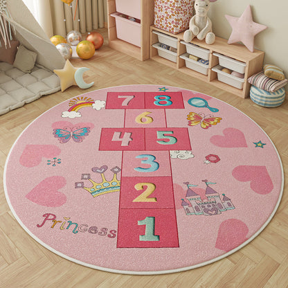 Round Faux Cashmere Rug 14