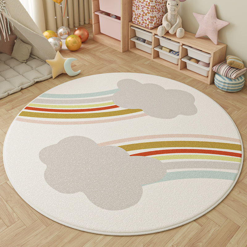 Round Faux Cashmere Rug 16