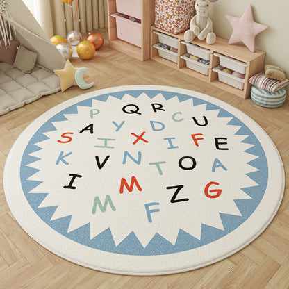 Round Faux Cashmere Rug 17