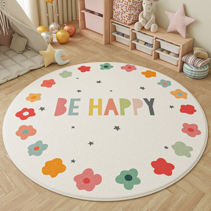 Round Faux Cashmere Rug 18