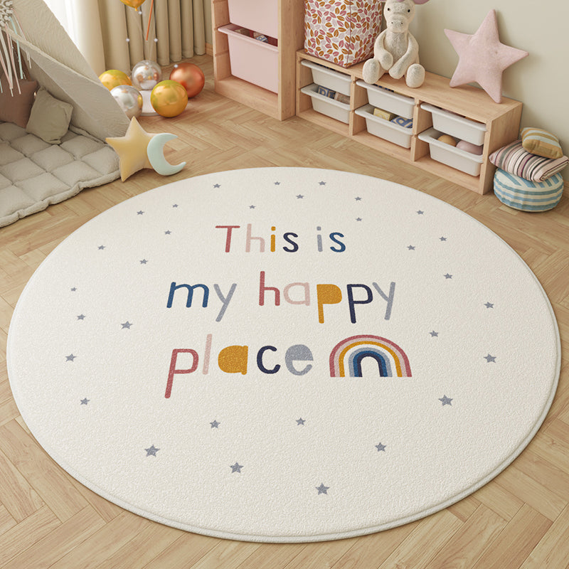 Round Faux Cashmere Rug 11