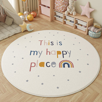 Round Faux Cashmere Rug 11