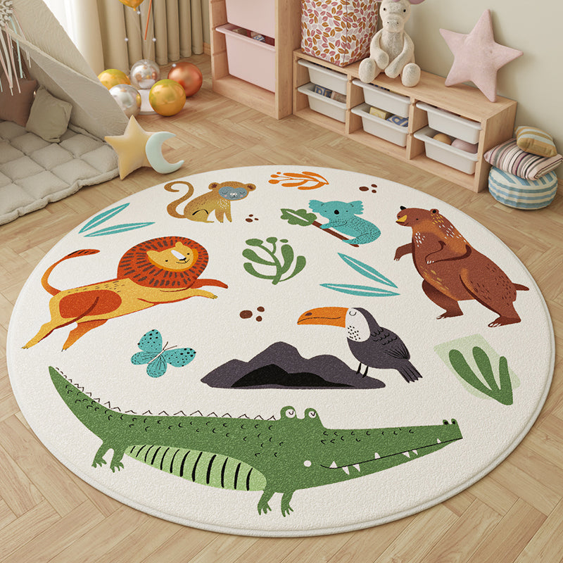 Round Faux Cashmere Rug 13