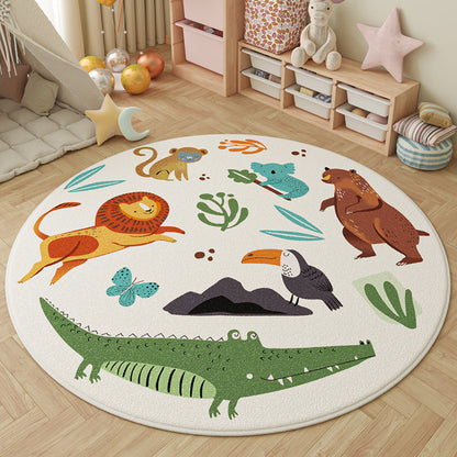 Round Faux Cashmere Rug 13