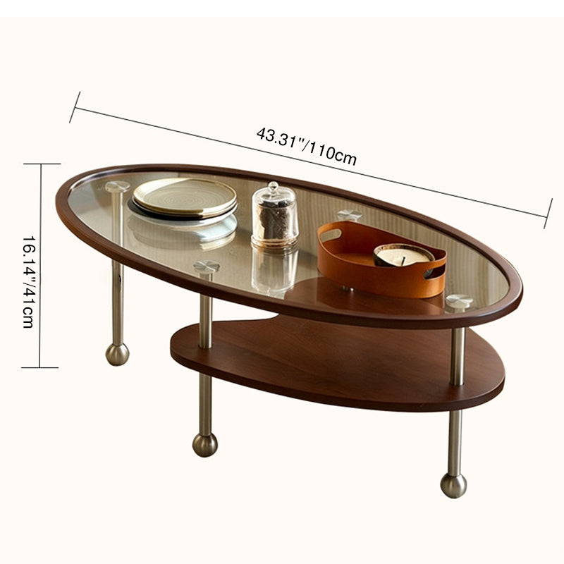 Oval Glass Coffee Table 3
