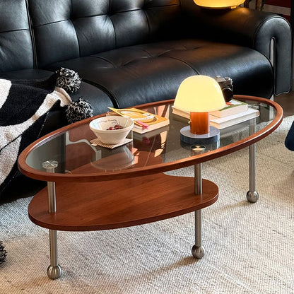 Oval Glass Coffee Table 0