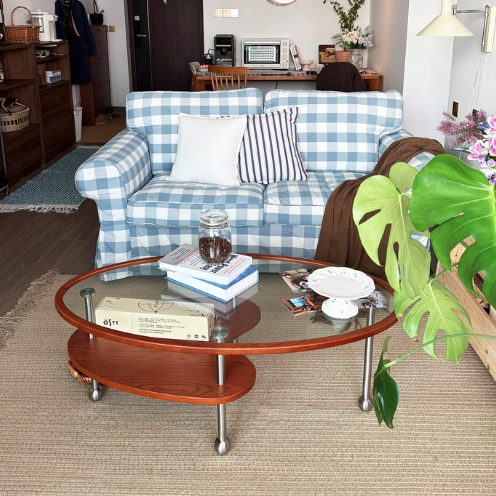 Oval Glass Coffee Table 12