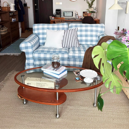 Oval Glass Coffee Table 12