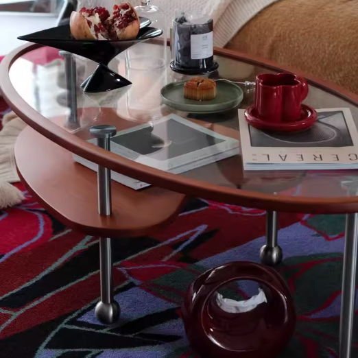 Oval Glass Coffee Table 14