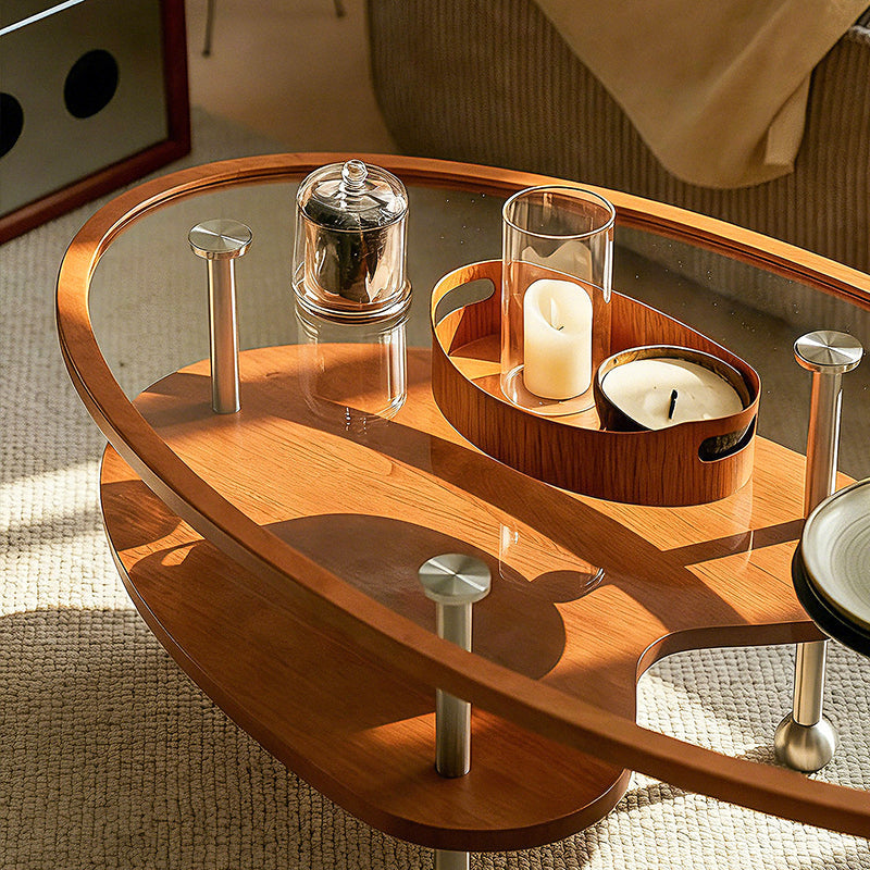 Oval Glass Coffee Table 6