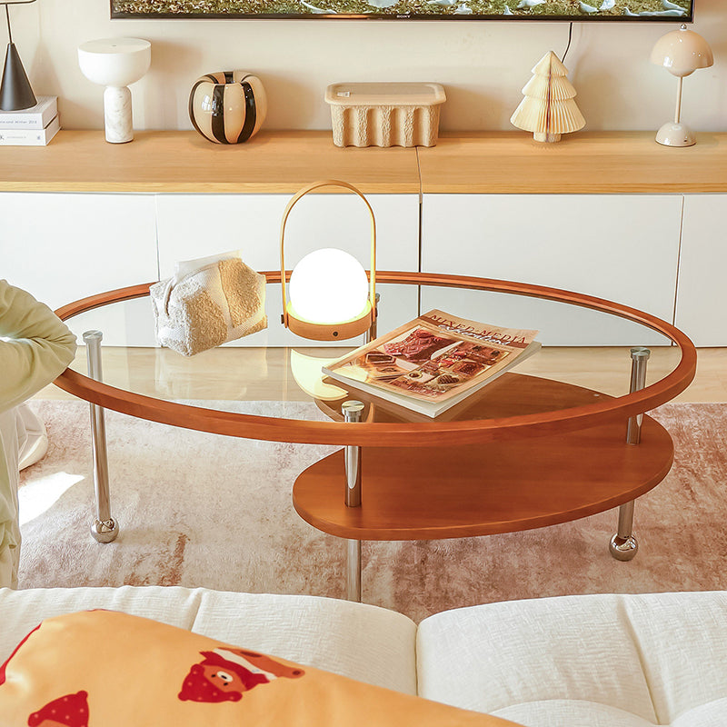 Oval Glass Coffee Table 15
