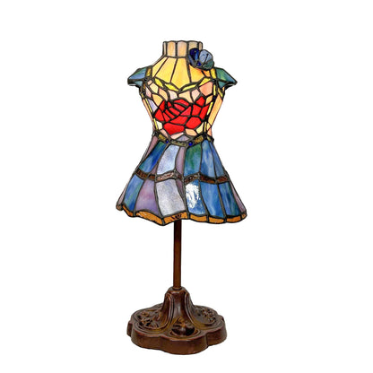 Stained Glass Gown Table Lamp 8