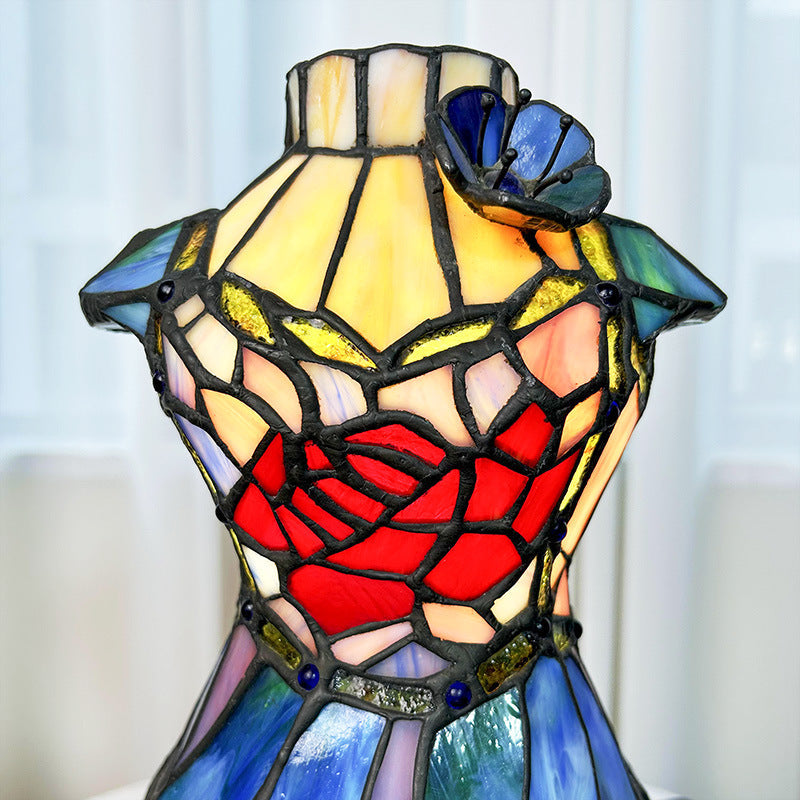 Stained Glass Gown Table Lamp 4