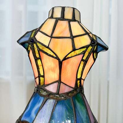 Stained Glass Gown Table Lamp 6