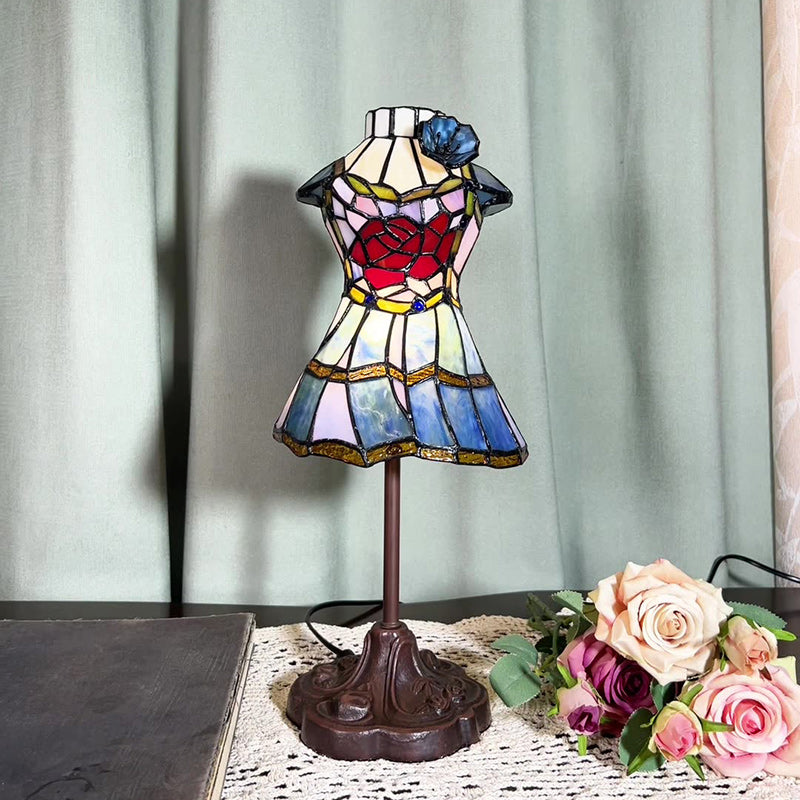 Stained Glass Gown Table Lamp 1