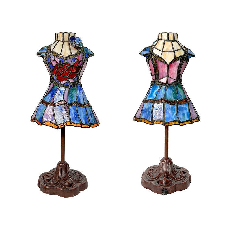 Stained Glass Gown Table Lamp 7