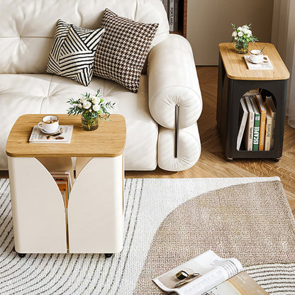 Narrow Rolling End Table 0