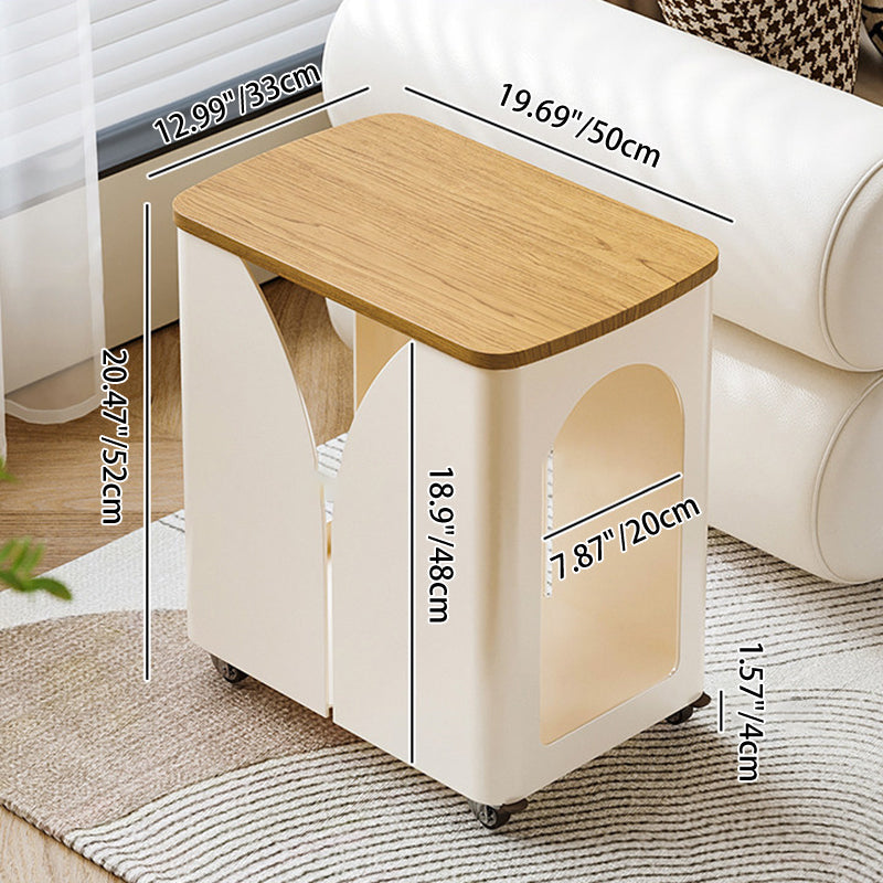 Narrow Rolling End Table 5