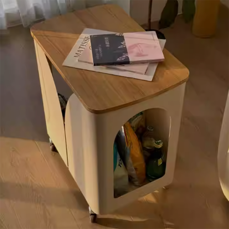Narrow Rolling End Table 17