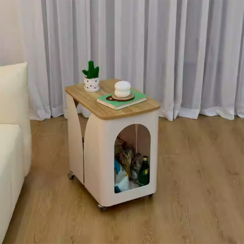 Narrow Rolling End Table 18