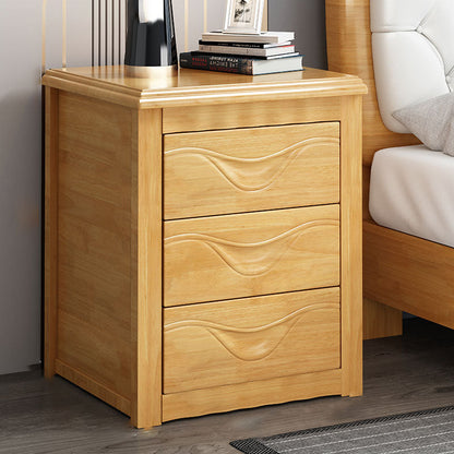 Solid Wood Lockable Nightstand 1
