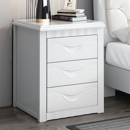 Solid Wood Lockable Nightstand 3