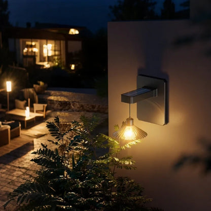 Solar Pleated Wall Lantern 0